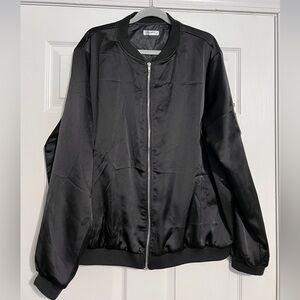 Zeagoo Satin Bomber Jacket